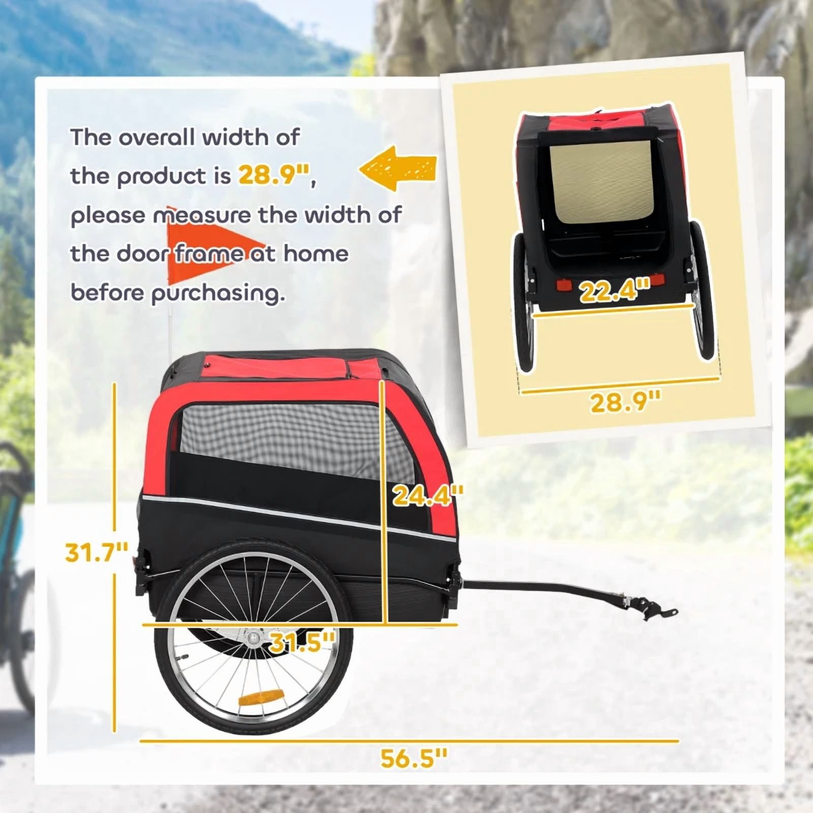 Pet Cart Bicycle Carrier, Dog Bike Trailer,Animal Bike Trailer