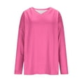 thumbnail image 3 of Craaazy Shirts For Women Casual Colorful Prints V-neck Long-sleeved Sweatshirt Loose And Versatile Tops Gifts For Women, 3 of 7