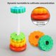 thumbnail image 4 of Five Wheel Rotating Tower Rainbow Rotating Tower Toy Rotating Le Folding Le Children's Early Education Puzzle Ring Toy, 4 of 5
