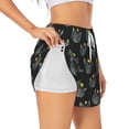thumbnail image 2 of Bixox Women's Faces Of The Cat pattern 2 in 1 Running Shorts - Lightweight Athletic Workout Gym Yoga Shorts Liner with Pockets - Small, 2 of 7