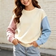 thumbnail image 6 of FAIOROI Boys Girls Fleece Color Block Sweatshirt Long Sleeve Pullover for Fall Winter 3-4T, 6 of 6