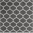thumbnail image 3 of Unique Loom Trellis Frieze Collection Area Rug - Rounded (4' Square Dark Gray/Ivory), 3 of 7
