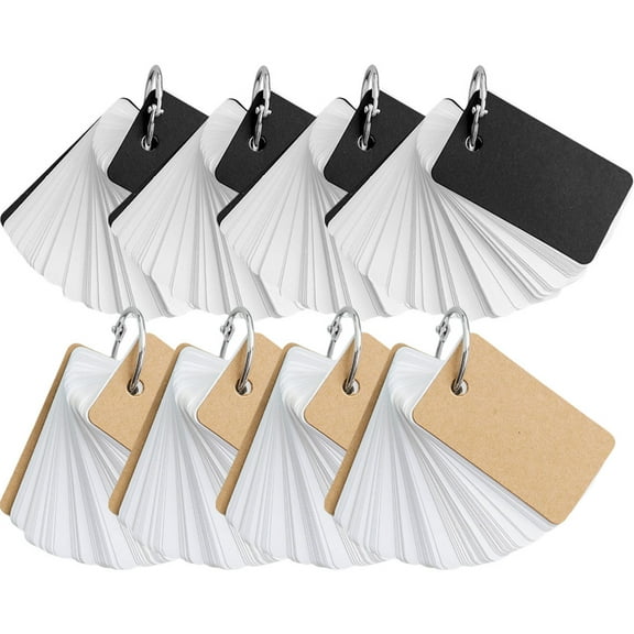 Cardboard Cover Book 8 Pcs Blank Writing Cards Flash Mini Notebooks Paper Student