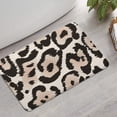 thumbnail image 2 of Beige and Black Leopard Pattern Bathroom Rugs Mat,Non Slip Microfiber Bathroom Rug,Rubber Backing,Soft Bathroom Mats for Bathroom Floor,Tub and Shower,17x27in(43x68cm), 2 of 5