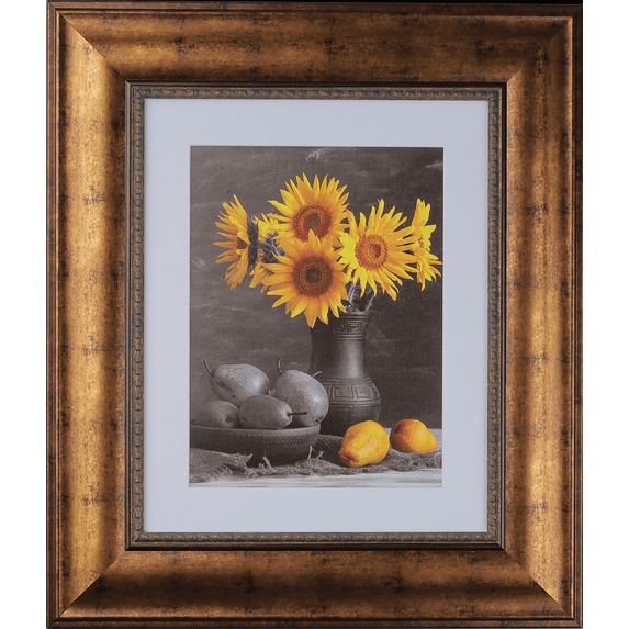 4-1/2" Polystyrene Franklin Picture Frame by WholesaleArtsFrames-com 11x16, 2254 Series Light Bronze - Made in USA