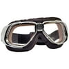 Nannini Rider Gray Lens Anti-Fog Motorcycle Goggles, Lucid Chrome/Black