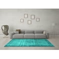thumbnail image 3 of Ahgly Company Indoor Rectangle Persian Turquoise Blue Traditional Area Rugs, 3' x 5', 3 of 4