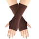 thumbnail image 1 of Nvzi Guantes sin dedos Guantes sin dedos de muñeca con orificio para el pulgar Guantes de invierno cálidos sin dedos para hombre-Marrón, 1 of 5