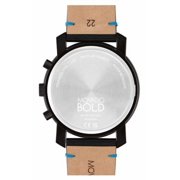 Movado 3601067 Trend Impulse Black Chronograph Dial Black Leather Band Mens Watch