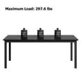 thumbnail image 4 of Yiwa Long Industrial Dining Table, 71"/79" Sturdy Metal Frame Kitchen Table, Round Corner Design, Seats 6-8, Easy Assembly, 4 of 7