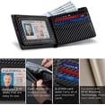 thumbnail image 5 of Serman Brands 2 ID Window Wallet for Men | RFID Blocking | Premium Full Grain Leather | Bifold Top Flip | Extra Capacity Travel Wallet | Modern Black, 5 of 6