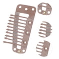 thumbnail image 2 of Unique Bargains 20 Pcs 10-Teeth Snap Wig Hair Clips for Hair Extension Light Brown, 2 of 5
