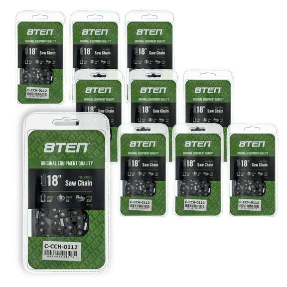 Full Chisel Chainsaw Chain 18 inch .050 .325 68DL for Echo Stihl Red Max 10 Pack 810-CCC2334H