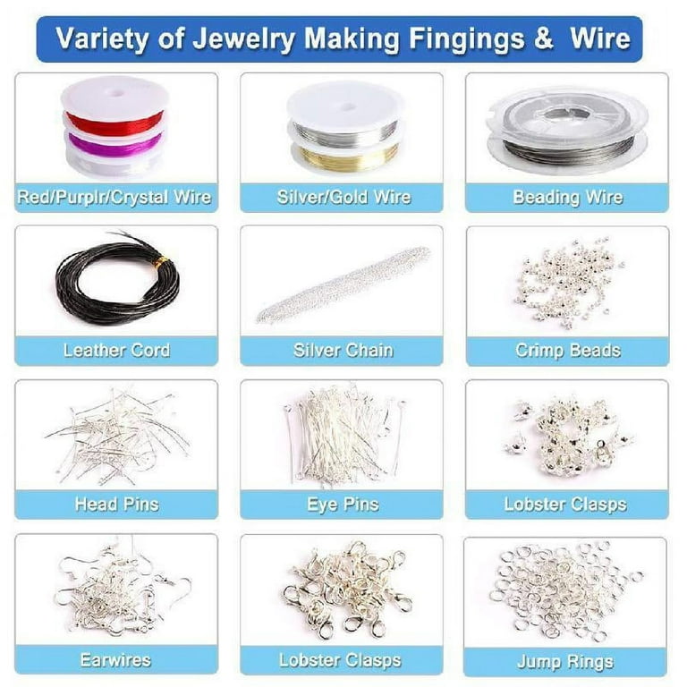 4 Layer Jewelry Making Supplies Kit with Jewelry Making Tools, Jewelry  Charms and Wire, Findings and Assorted Beads for DIY Bracelet, Necklace