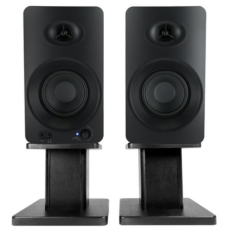 (2) Rockville ASM4 4" Studio Monitor/Computer Speakers w/Bluetooth Desk Stands