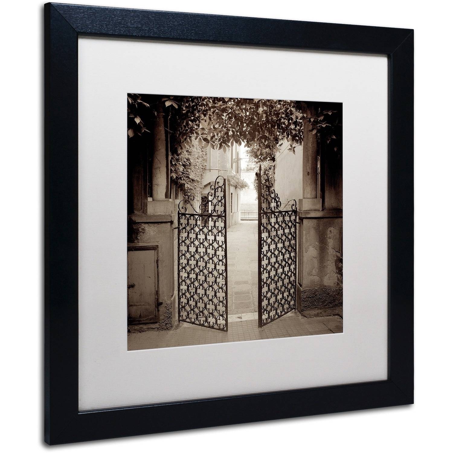 Trademark Fine Art "Venezia VII" Canvas Art by Alan Blaustein, White Matte, Black Frame