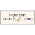 thumbnail image 3 of Dos Santos, Bella 14x8 Black Modern Framed Museum Art Print Titled - WORRY ENDS WHERE FAITH BEGINS, 3 of 5