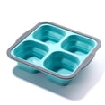 thumbnail image 2 of Silicone Muffin Pan, 4 Cup Non Stick Cupcake Baking Mold Food Grade Muffin Tin with Easy Grip Handles Fast Release Bakeware for Brownies Egg Bites Mini Cakes Dessert Treats(Mint Green), 2 of 6