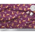 thumbnail image 3 of Soimoi Pink Cotton Poplin Fabric Insect & Cat Animal Print Sewing Fabric BTY 42 Inch Wide, 3 of 3