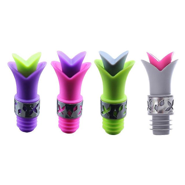 Preserving Opened Bottles Of Silicone Pourer And For Bars Hotels 4Pc