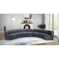 thumbnail image 2 of Meridian Furniture Limitless Gray Velvet Modular 7 Piece Sectional, 2 of 7