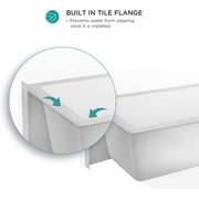 Fine Fixtures Acrylic-Fiberglass Soaking Bathtub, White. Alcove| Apron Front Right Hand 60x32