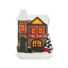 Lefyira Christmas Resin House with LED Warm Light, Snow Scene Model Christmas Decoration