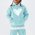 thumbnail image 4 of Mercatoo Girls Oversized Heart Hoodies Fall Winter Trendy Pullover Hoodie Pocket Personalized Graphic 𝐇ooded Sweatshirts, 4 of 5