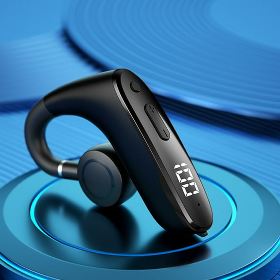 COM1950s Single Ear Bluetooth Headset Single Ear Wireless Bluetooth Earphones Bluetooth 5.2 Led Display Conduction Stereo Headset Sports Driving Earpiece Earbuds with Mic
