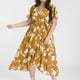 thumbnail image 2 of Vestido de mujer Sexy de moda informal con volantes de manga corta y cintura con cuello en V para mujer vestidos florales de talla grande Pompotops ghjkhdj16019, 2 of 7