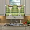 thumbnail image 2 of Yayeee Kitchen Curtains Tier Pair Light Filtering 27"x24" Rod Pocket Short Cafe Window Panel, Black Martini, 2 of 7