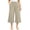 Khaki, variant on Khunlpohl Womens Capri Pants Plus Size Wide Legs Palazzo Elastic High Waist Pant Casual Baggy Plain Capris Trousers with Pockets