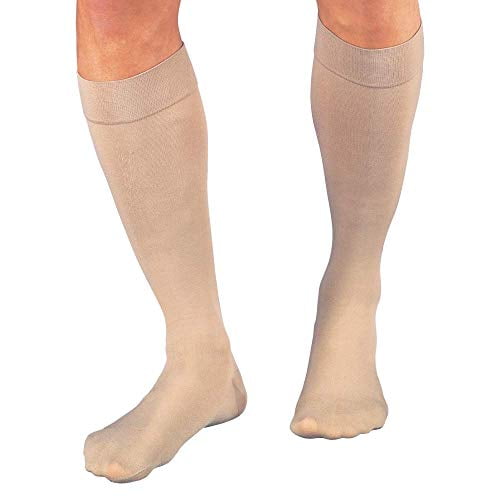 JOBST Relief Knee High 20-30 mmHg Compression Socks, Closed Toe, Beige, Large