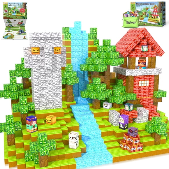 Bloques magnéticos Toylogy, 150 unidades, para niños de 3 a 8 años, con bosque