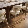 thumbnail image 5 of Pemberly Row Contemporary Cream Performance Vegan Leather Counter Stool, 5 of 6