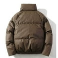 thumbnail image 4 of IYTR Mens Puffer Jacket Stand Collar Zip Up Down Jackets Long Sleeve Stand Collar Winter Warm Coats with Pockets (Coffee,XXL), 4 of 8
