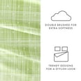 thumbnail image 6 of Noble Linens 4 Piece Pattern Microfiber Bed Sheets Set, Moss Polka Dot, King, 6 of 10