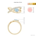thumbnail image 4 of ANGARA Natural Criss Cross Pear Shaped Aquamarine Ring with Diamond Accents in 14K Yellow Gold for Women (Size-7x5mm) | March Birthstone, Anniversary, Jewelry Gift for Women | Natural Aquamarine Ring, 4 of 9