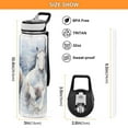 thumbnail image 3 of Horses 32oz Water Bottles with Straw Tritan Leakproof Sports Bottle BPA Free Clear for Fitness Gym Swimming Cycling, 3 of 7