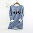 thumbnail image 2 of Women's Pullover Winter Warm Comfortable Round Neck Thermal Underwear Top Soft Cozy Homewear Sweater With Stylish Print, 2 of 2