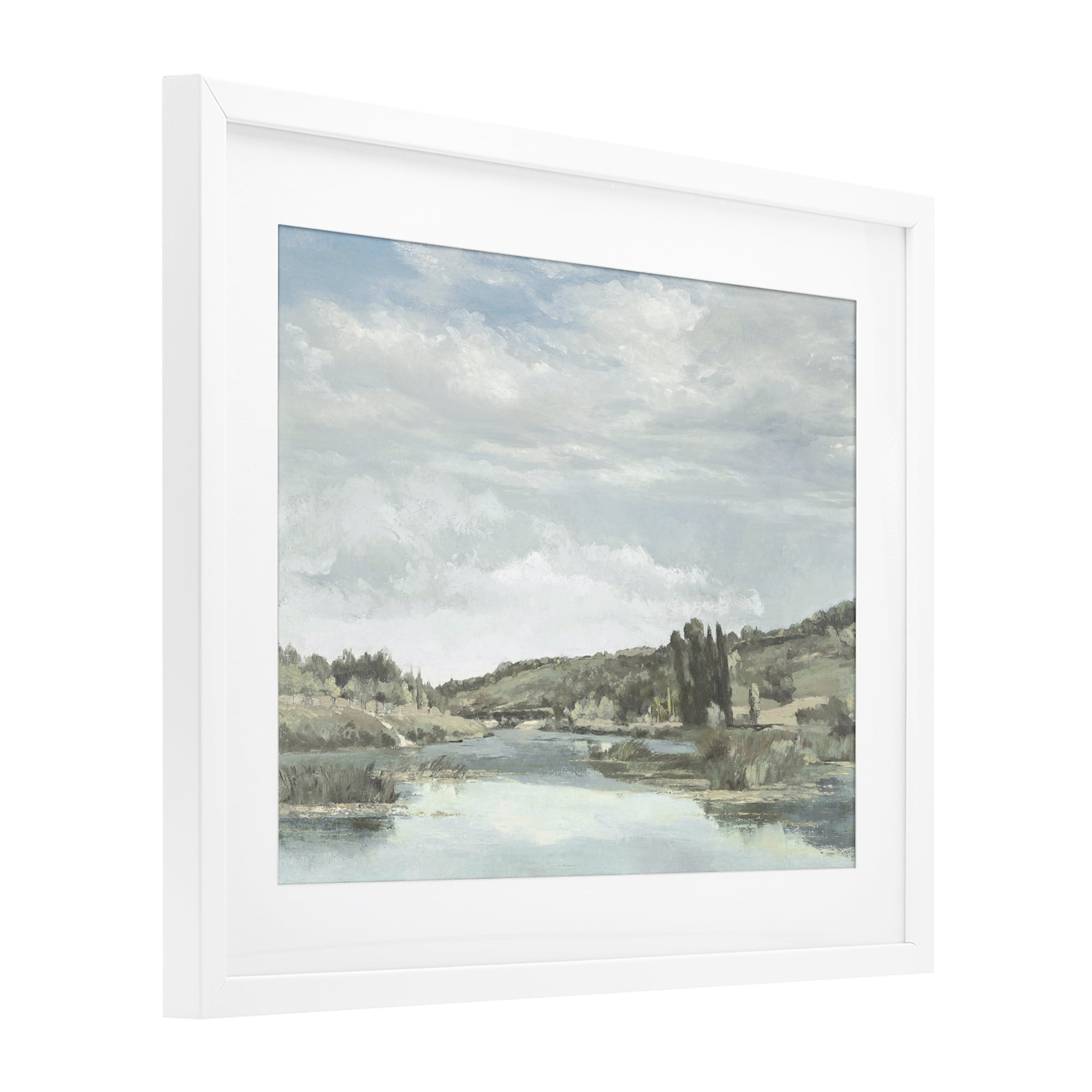 Stupell Industries On The Water Landscape White Framed Print Under Glass, design by Christy McKee