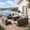 Gray, variant on TANGJEAMER 11 Piece Patio Furniture Set with Fire Pit Table, All Weather Outdoor Sectional PE Rattan, Patio Conversation Sets with Cushions for Garden Lawn Balcony(Beige)