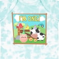 thumbnail image 4 of Inktastic I'm One Farm Animals Wearing Birthday Party Hats Boys or Girls Baby Bodysuit, 4 of 5
