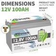 12V 100Ah BCI Group 31 LiFePO4 Battery,15000+ Deep Cycles,Built in 100A BMS,TCBWORTH Lithium Batteries for RV,Solar,Camper,Trolling Motor,off-Grid,Marine