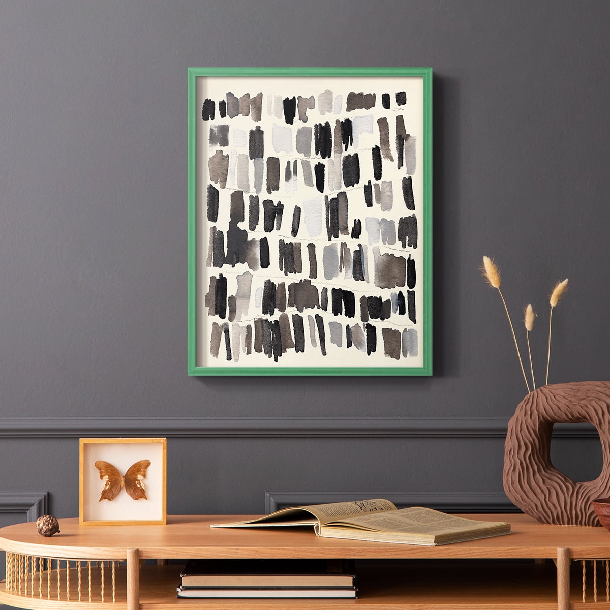 Chalk and Flint IV Framed Print in Green Solid Wood Framed Print No Nail Hanging
