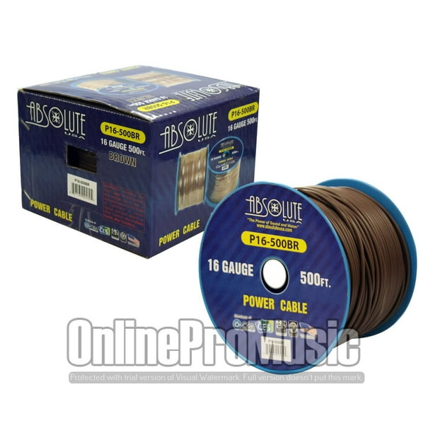 Absolute USA P16500BR 16 Gauge 500Feet Spool Primary Power Wire Cable