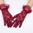 thumbnail image 5 of Women Lace Gloves Wedding Tea Party Elegant Short Novelty Floral Bridal Gloves for Wedding Opera Party, 5 of 5