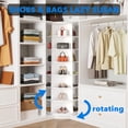 thumbnail image 4 of Tooloton 7-Tier Revolving Storage Carousel for Shoes & Handbags, White, 4 of 5