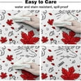 thumbnail image 6 of Happy Canada Day Round Tablecloth 60 Inch - Waterproof Fabric Table Cloth Protector, Filling Autumn Red Maple Black Line Beaver Tablecloths Washable Table Cover for Kitchen Banquet Coffee Table Party, 6 of 6