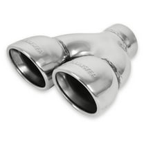 Flowmaster 15369 Exhaust Tip - Dual 3.5 in. Rolled Angle Polished SS Fits 2.50 in. Tubing-weld on